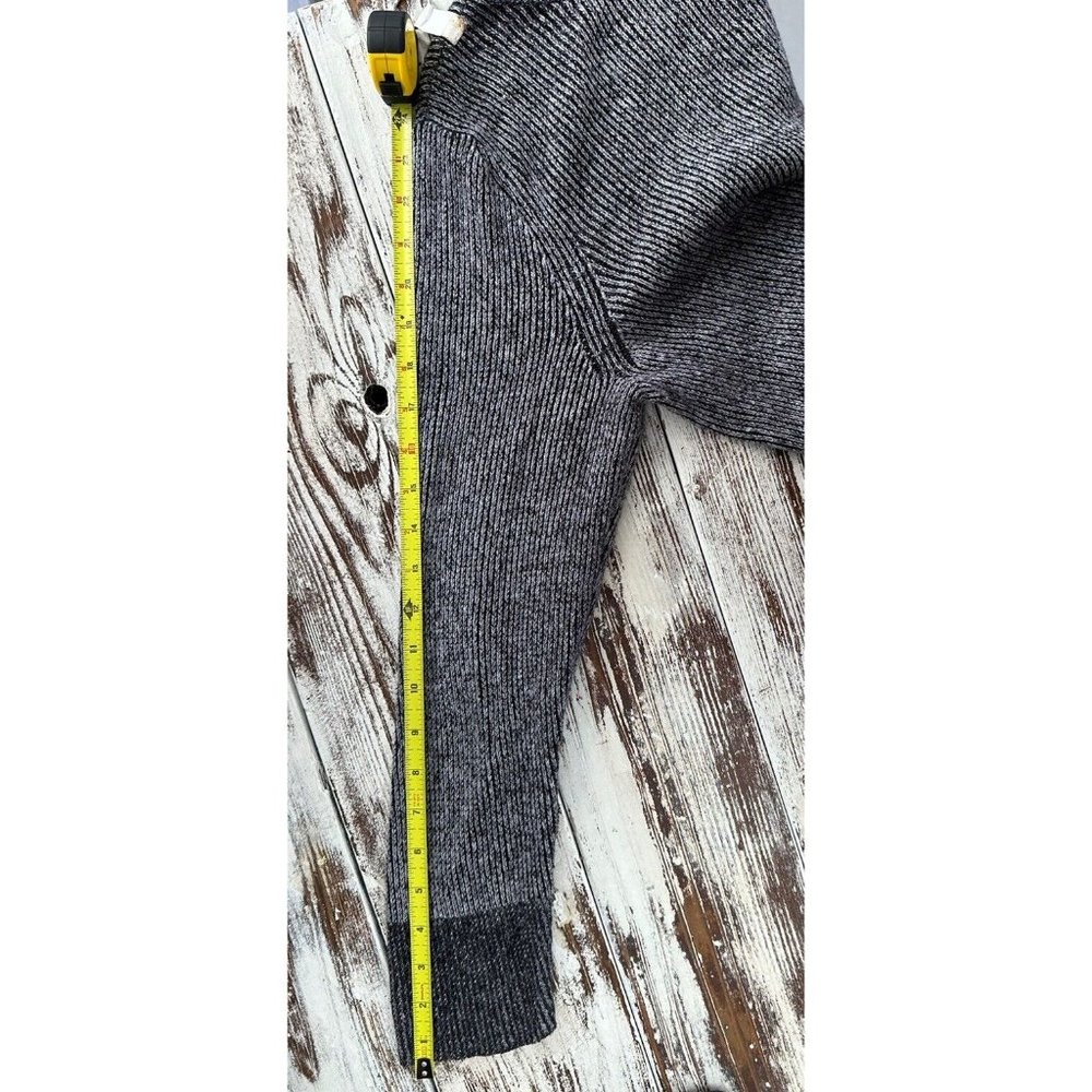 Halogen Womens Long Sweater Size XL Long Sleeve Black Gray Cashmere Viscose - Picture 7 of 7